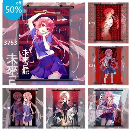 Mirai Nikki Future Diary Anime Poster Canvas Painting Retro Poster Wall Decor Posters Wall Art Picture for Living Room Home Deco