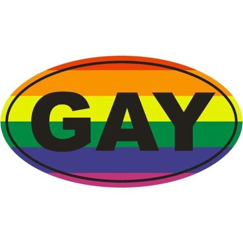 Car Styling and Decals Rainbow EURO OVAL Gay Porn Motorcycle Sticker Guitar DIY Laptop Stickers