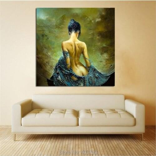 Printed Sexy Lady Angel Naked Body Girl Oil Painting on Canvas Wall Art Pictures for Living Room Home or Salon Decoration Gift