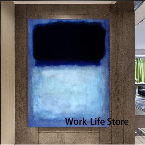 Wall Pictures For Living Room Abstract mark rothko Green on Blue, 1956 Canvas Art Home Decor Modern No Frame Oil Painting