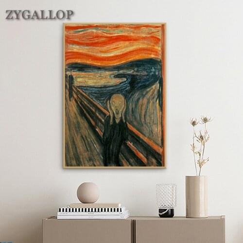 Canvas Print Edvard Munch The Scream Famous Oil Paintings Print Wall Posters Unique Home Decor Classical Abstract Wall Pictures