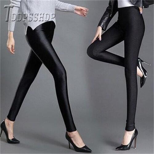 2019 High Waist Stretch Elasticity New Winter Women Leggings Lining With Fluff Fashion Slim Leggings