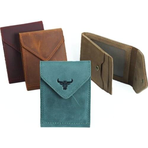 2020 New Unisex Simple style Credit card package genuine leather high quality fashion top layer cowhide Card & ID Holders