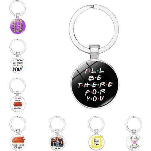 2021 New Friends Time Gemstone Keychain Accessories Metal Keyring Pendant Commemorative Gift
