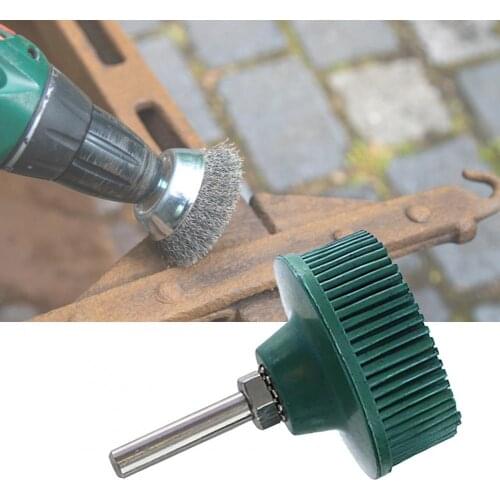 Professional Bristle Disc Wear-resisting High Strength 1/4inch Shank Rubber Radial Polishing Wheels Accessories for Metal