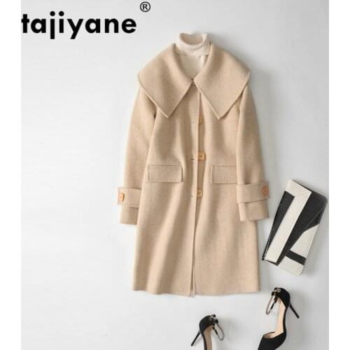 Alpaca Wool Coat Female Jacket Korean Elegant Spring Autumn Coat Women Clothes 2021 Overcoat Outwear Casaco Feminino ZT2260