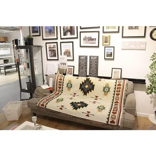 Nordic Instagram Style Sofa Cover Knitted Chenille Shawl Nap Noon Casual Blanket Cover Blanket Bed Cover Cloth Simple Dustproof