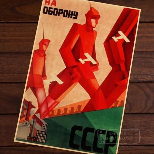 Soviet Russian Propaganda USSR Classic WW2 propaganda Retro Decorative Wall Canvas Painting Stickers Posters Bar Home Decor Gift
