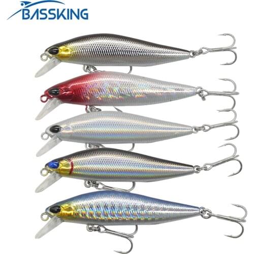 BASSKING Sinking Minnow Bait 65mm 6.6g Hard Fishing Lures ORIGIN Hooks Wobbler Isca Artificial Pesca Leurre Peche Swimbait