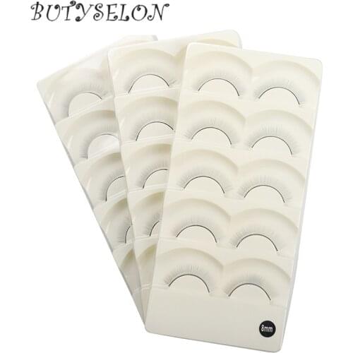5 Sets Training Lashes for Eyelash Extensions Self-adhesive Practice Lashes Strip for Teaching Lashes Extensions