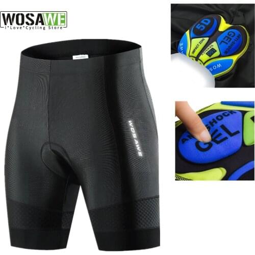 WOSAWE Coolmax 5D Padded Cycling Shorts Men Women Shockproof MTB Bicycle Shorts Summer Road Bike Shorts Ropa Ciclismo Tights