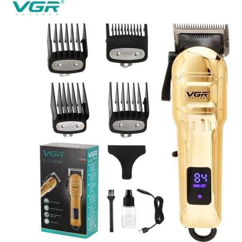 VGR Electric Hair Trimmer Rechargeable Beard Trimmer Professional Razor Shaver Barber Hair CutterMachine Men Cutter Head clipper