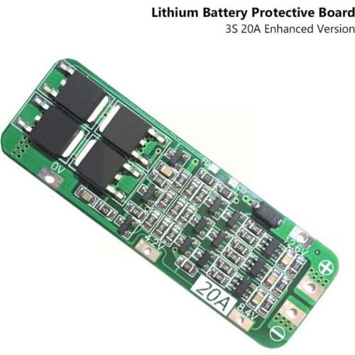 1Pcs 3S 20A 10A 12.6V Charging Protecting Balancer 18650 BMS Module Charger Battery Lithium Board Protection 3S E5A1