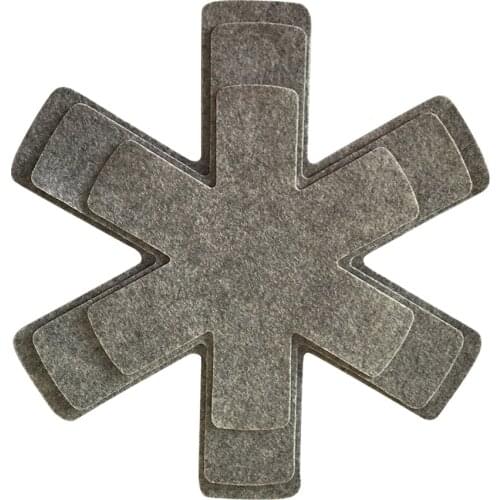 12pcs/set Kitchen Accessories Pan Protector Divider Pad Pot Holder Non Woven Fabric Home Hotel For Stacking Placemat Reusable