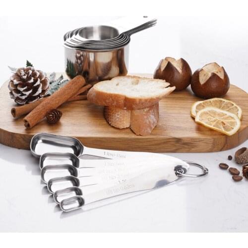 13-Piece 304 Stainless Steel Measuring Spoon With Scale Kitchen Cooking Baking Liquid Solid Powder Accessories Creative Tools