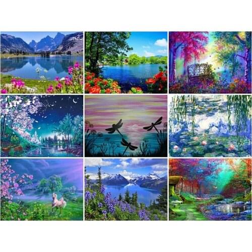 Diamond Embroidery Landscape Handmade Diamond Painting Needlework Mosaic Cross Stitch Home Decor