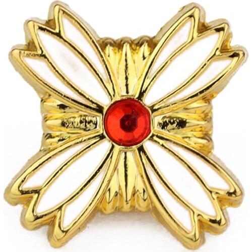 Anime Jewelry HERO Crystal Flower sakura Brooches Lawyer Prosecutor Judge Badge Brooch for Woman lapel pins