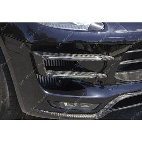 Car Accessories Carbon Fiber Daytime Running Light Holder Fit For 2014-2018 Type 95B Macan Turbo OEM Front Bumper DRL Holder