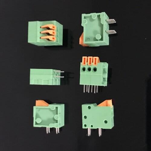 Free Shipping 100PCS New KF141R 2Pin + 3Pin Can be spliced terminals 2.54mm Pitch Right Angle PCB Spring Teminal Block Connector