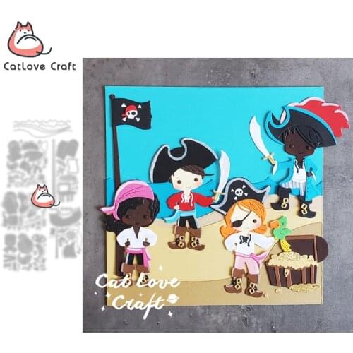 Catlove Pirate Series Metal Cutting Dies Scrapbooking Mold Stencil Die Cuts Card Making DIY Craft Embossing New Dies For 2021