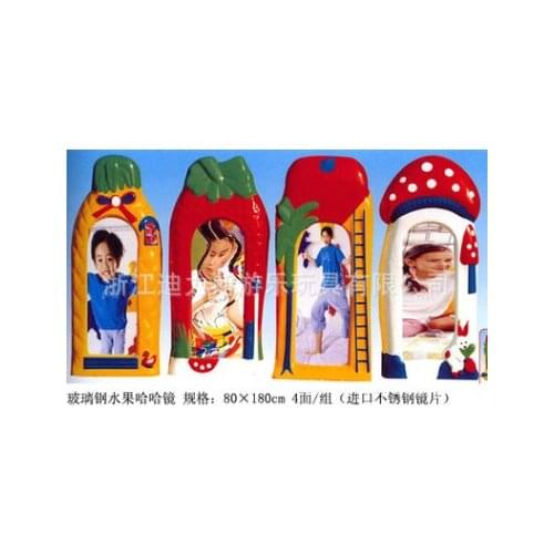Kindergarten Early Education Center Stereo Clown Haha Mirror Wooden Children Funny Photo Deformation Mirror Magic Mirror