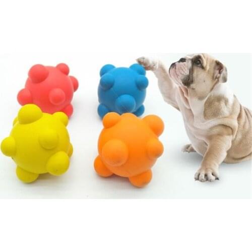 Dog Toys Funny Squeaking Chew Bouncing Ball Durable Floatable Springy Pet Toys Squeaky Ball Bite Resistant Small To Large Dogs