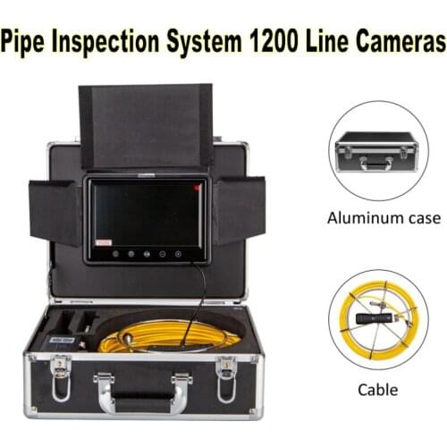 WP70E HD1200TVL Dual lens pipe drain sewer inspection camera 12pcs white lights 8pcs infrared lights Endoscope camera DVR record