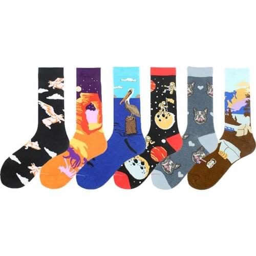 Creative Fashion Personality New Product Unisex Funny Socks Cartoon Happy Hip Hop Harajuku Antiskid Men Women Socks