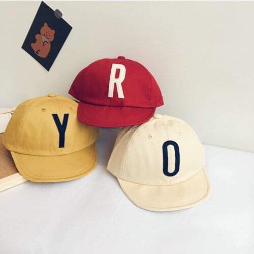 Summer Cute 1-4 Years Baby Boy Hat Kids Adjustable Letter Baseball Caps Children Girl Sun Hats