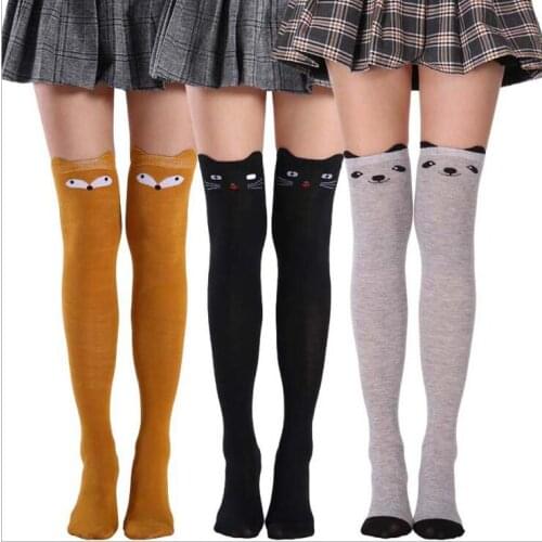 Fashion Sexy cartoon long socks cat Knee socks woman socks cotton cat paw socks cute cat Long Stockings For Girls