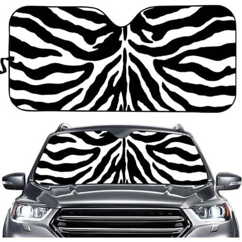 Fashion Zebra Pattern l Car Windshield Sunshade Car Accessories Protect Car Interior Sun Shade Car Interior Accessories