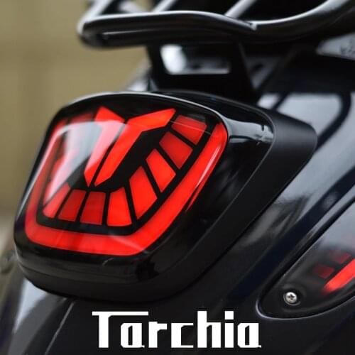 Motorcycle accessories for Vespa Spring 150 Sprint 150 Water LED Tail Light Turn signal Brake Light Totem Blackened Refit