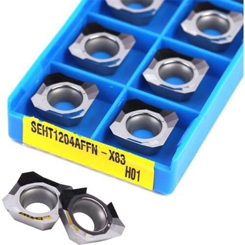 10pcs SEHT1204 AFFN X83 H01 carbide alloy milling Indexable turning tools inserts SEHT 1204 face Milling cutter CNC lathes tools