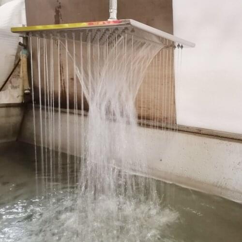 10 Inch Waterfall Shower Head Rainfall Bathroom Showerheads 304 SUS Brushed Ceiling Mounted Showers Chrome Polished 16 Inches