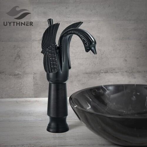 Newly Fashion Style Bath Basin Brass Faucet Cold and Hot Water Taps Black Bronze/Gold/Antique Brass bathroom mixer basin Tap