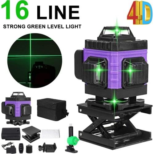 Laser Level 12/16 Lines 3D/4D Self-Leveling 360 Horizontal Green Laser Beam Line Horizontal Vertical Cross Lines Indoor Outdoor