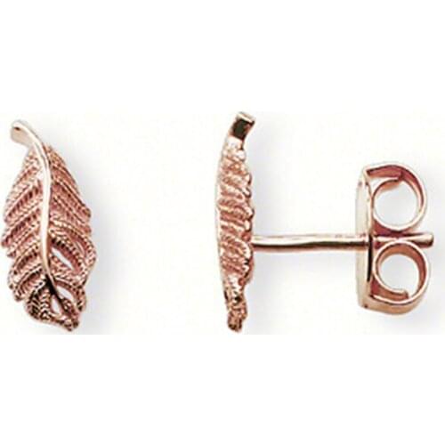 Rose Gold Color Feather Ear Studs Earrings European Fashion Bijoux Thomas Style Glam Earring Ts Jewelry Best Soul Gift for Women