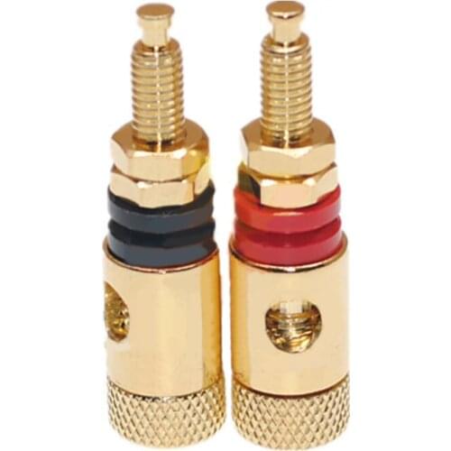 Sindax DIY CMC Binding Post 4mm Nickel Plating Speaker Binding Post Long CMC Binding Post Banana Plug 2PCS