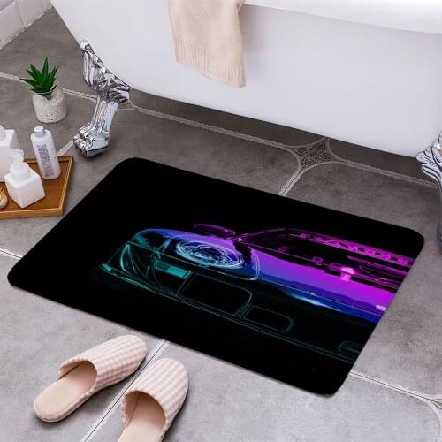 Super Car Retro Carpet Areas Rug Non-slip Floor Mat Rug 3D Printing Living Room Bedroom Door Mat Home Decoration