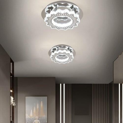 Flush Mount LED Round Crystal Chandeliers Indoor Lighting For Bedroom Dining room Kitchen LED Ceiling Lights Aisle Corridor Lamp