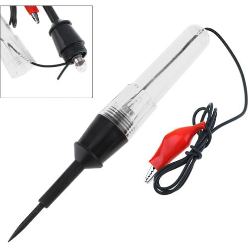 6V-24V 19.5cm Middle Size Voltage Circuit Tester Car Test VoltMet Long Probe Pen Light Bulb Automobile Maintenance Tools