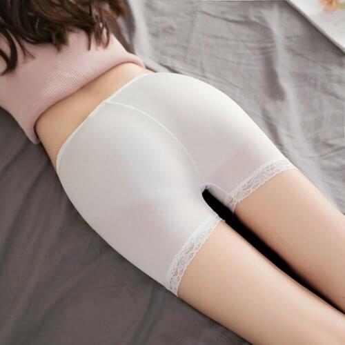 Modal Safety Pants Breathable Women Summer Lace Crochet Shorts Pants Seamless High Waist Panties Slimming Underwear Comfortable