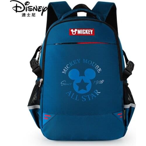 Disney Mickey Mouse Large Capacity Youth Backpack Student Mens Bag Lightweight Waterproof Shoulder Bag