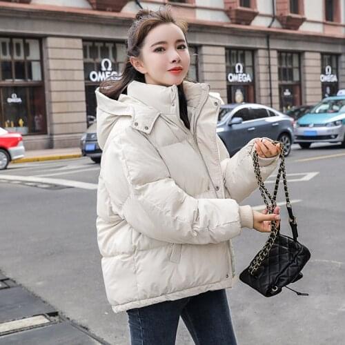 Brand autumn winter fashion Women parka down jacket hooded patchwork thick coat Female warm clothes puffer Cotton new 2021