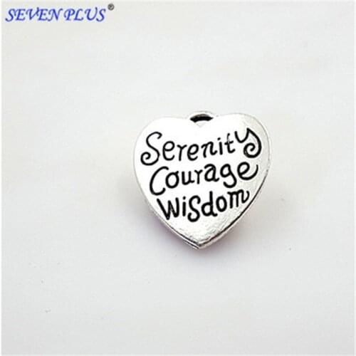 High Quality 20 Pieces/Lot Diameter 25mm letter printed serenity courage wisdom healing of word Message Round disc Charms