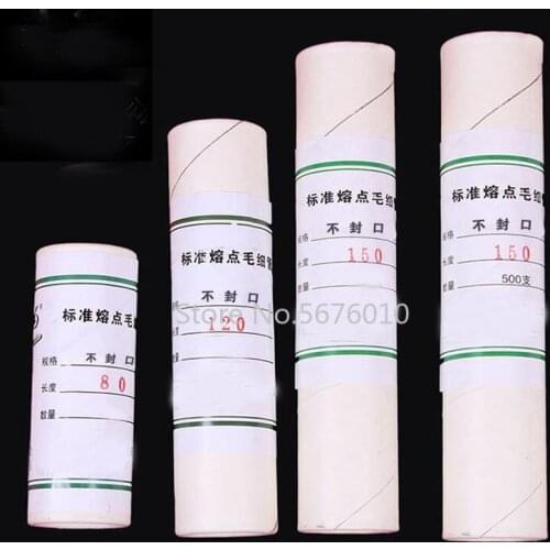 1000pcs/box DIA0.1mm-0.5mm Glass Melting Point Capillary Tube Spotting Capillary Pipette Length 100mm or 200mm Both Open Ends
