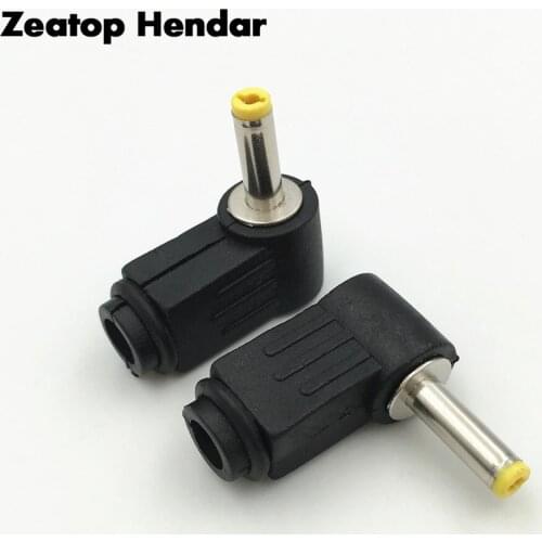 2Pcs 4.0 x 1.7 x 11MM/ 4.8 x 1.7 x 11 MM DC Male Right Angle Jack DC L Shape Charger Power Tip Plug Solder for Netbook Laptop