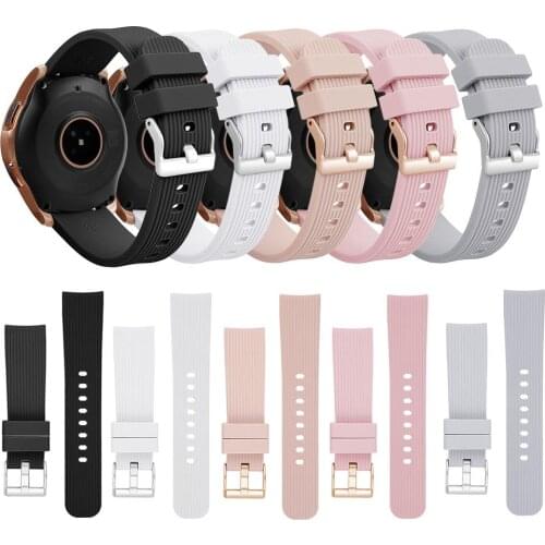 20MM Silicone Band For Samsung Galaxy Watch SM-R810 42MM & Gear 2 Watchband Bracelet Strap For Garmin Vivoactive3/Ticwatch 2 HOT