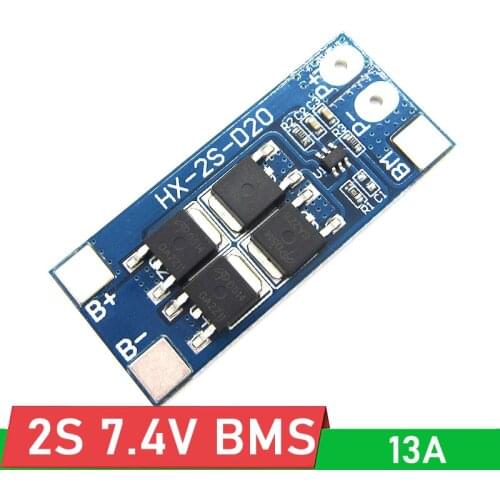 2S 7.4V 13A Li-ion 8.4V18650 BMS PCM battery protection board bms pcm 20A limit for li-ion lipo lithium battery cell pack
