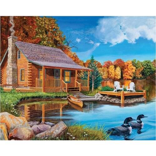 Diy Full Square Round Diamond Embroidery nature river photo custom Diamond Painting Cross Stitch 5D Mosaic Wall StickerZP-2154